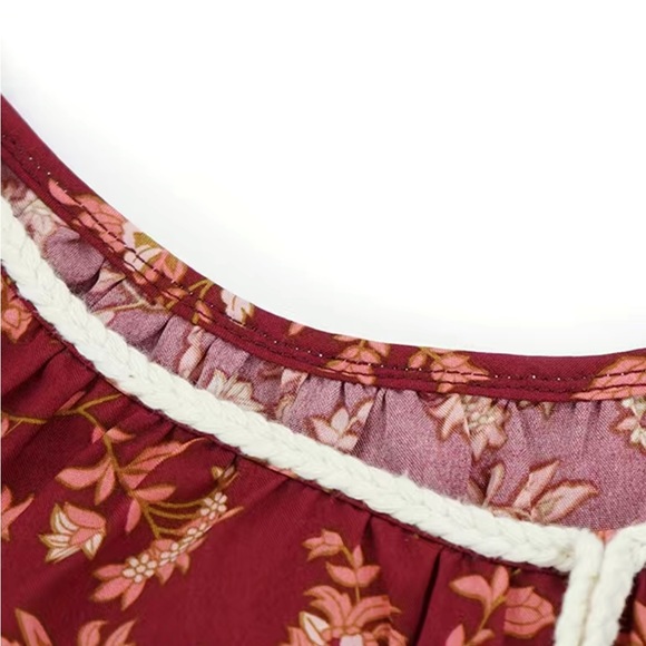 Boho cold shoulder tassel dress - Picture 3 of 6